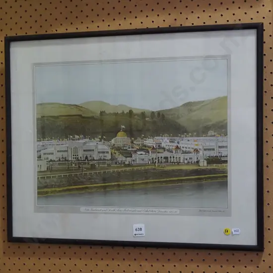 framed print - South Seas Exhibition - foxing and staining