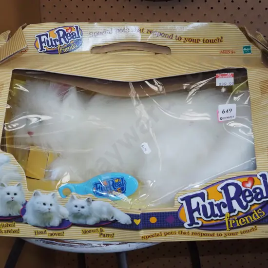 boxed FurReal Friends cat toy - significant damge to box