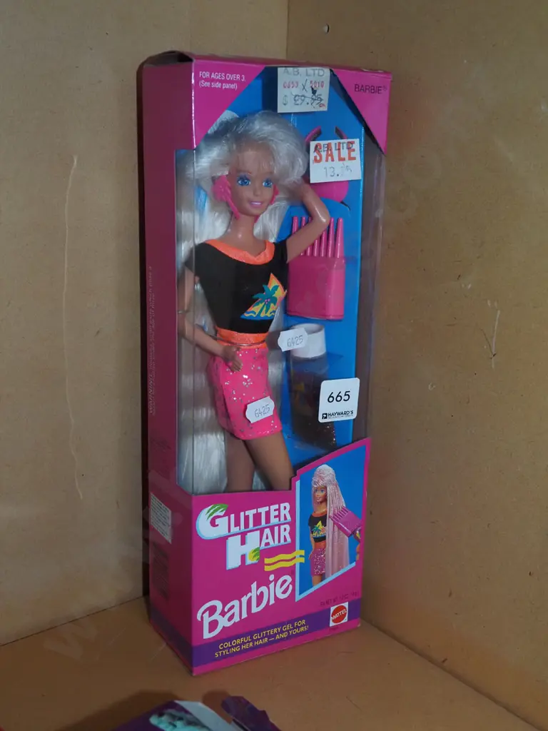 boxed as new Barbie Glitter Hair Image 1++