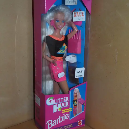 boxed as new Barbie Glitter Hair