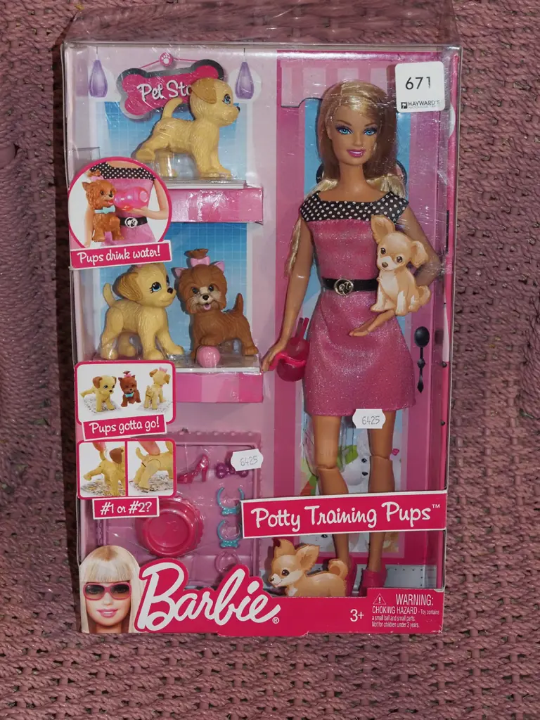 boxed as new Barbie Potty Training Pups doll Image 1++