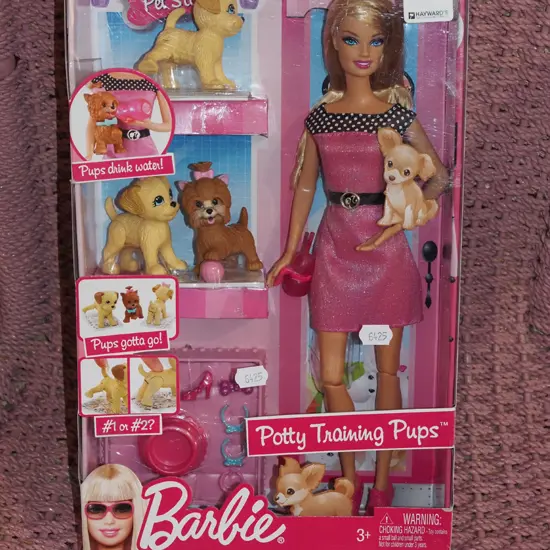 boxed as new Barbie Potty Training Pups doll