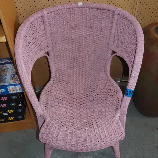 pink cane chair