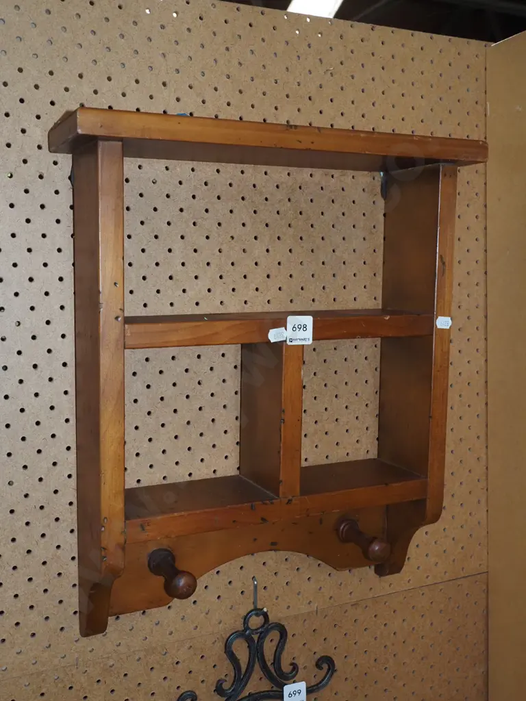 recycled rimu wall mounted shelvesH460 W380 D115 Image 1++