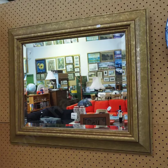 gilt framed wall mirror H570 W660