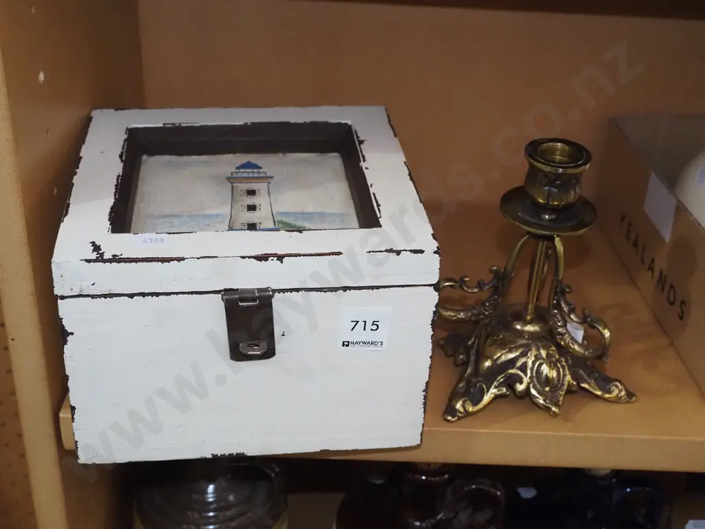 lighthouse decorated box, candlestick Image 1++