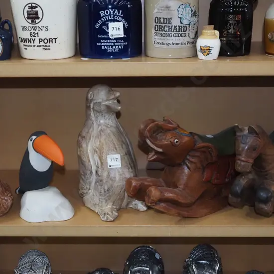 shelf of animal figurines Tallest H270