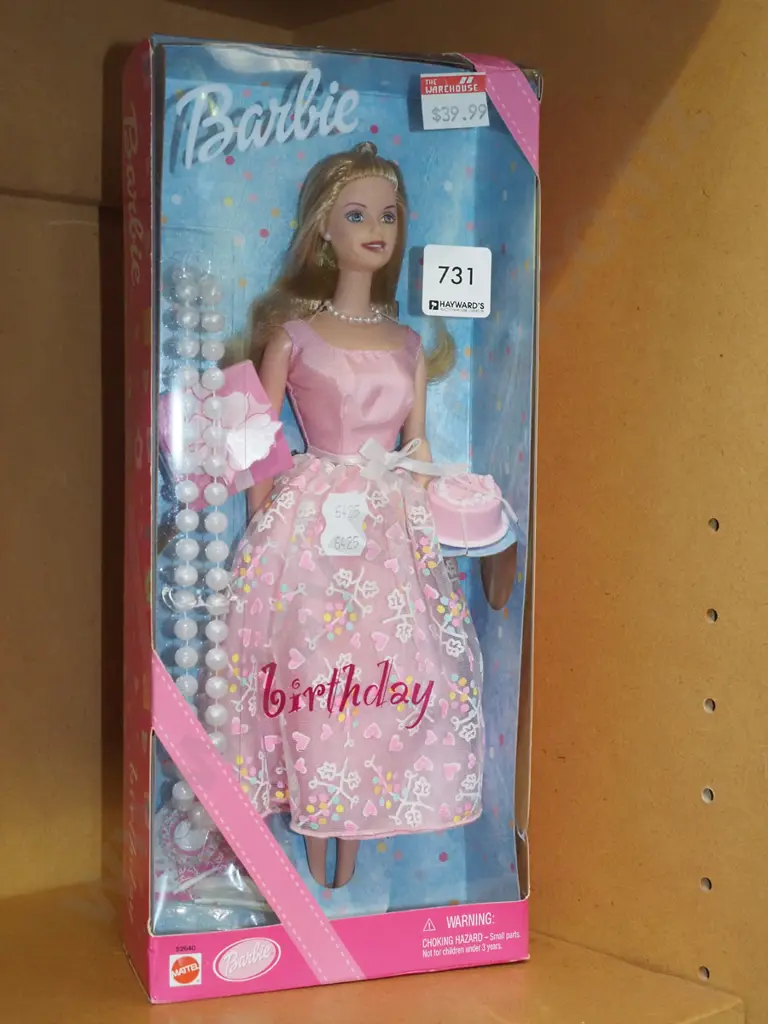 boxed   Birthday Barbie - damage to box Image 1++