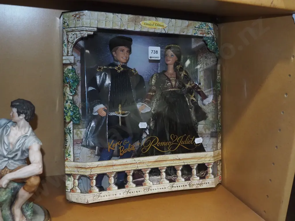 boxed Ken and Barbie Romeo and Juliet - damagae to box Image 1++