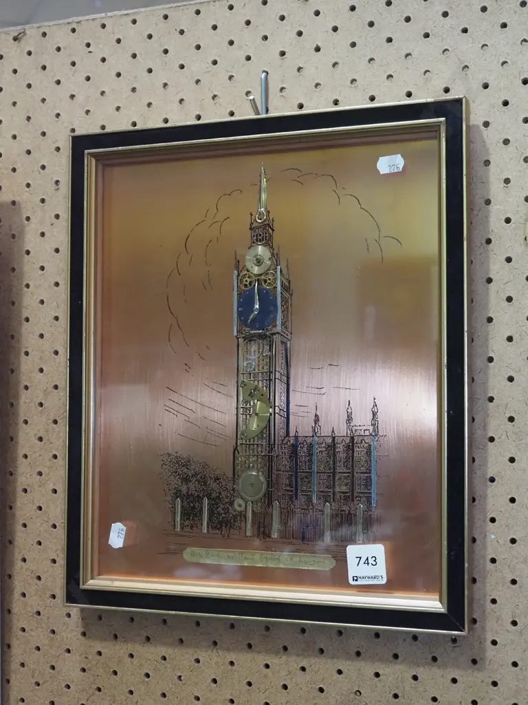 etched copper Big Ben wall clock Image 1++