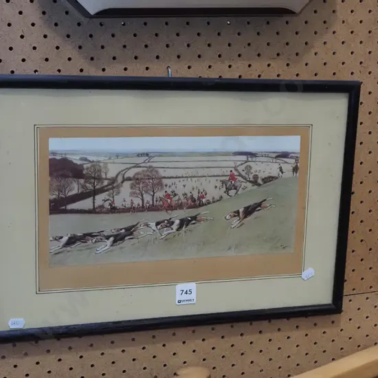 framed print - hunting scene