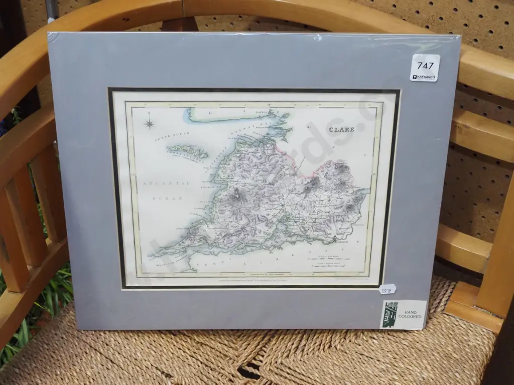 unframed hand coloured print - County Clare Image 1++