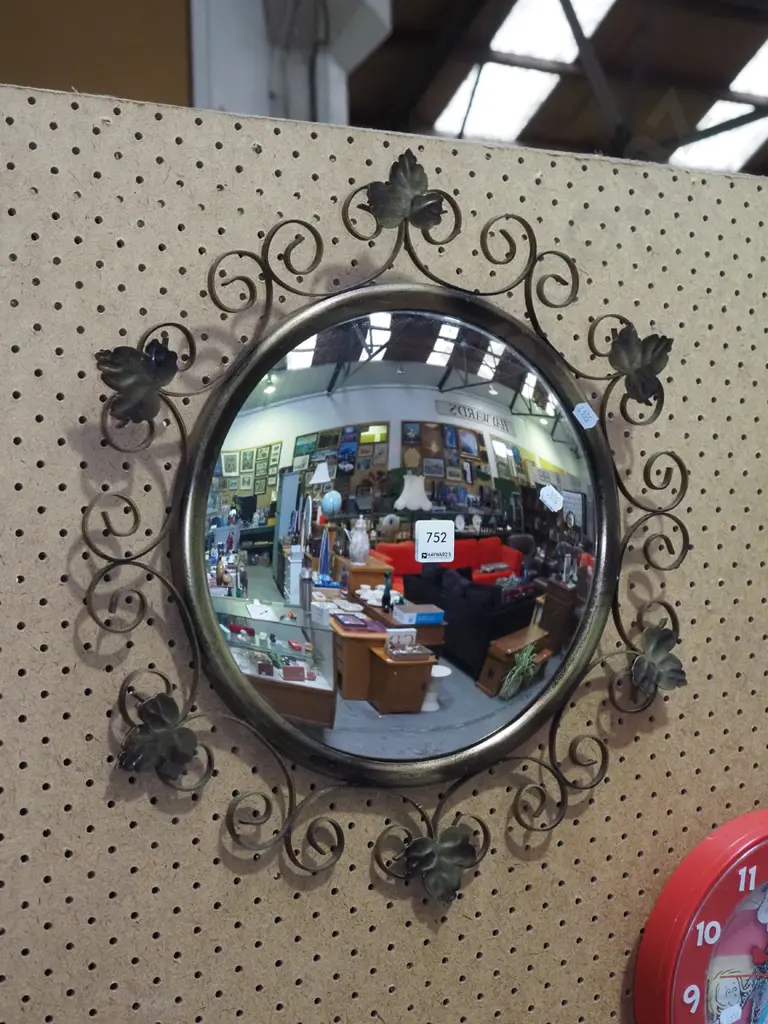 metal retro convex wall mirror Image 1++
