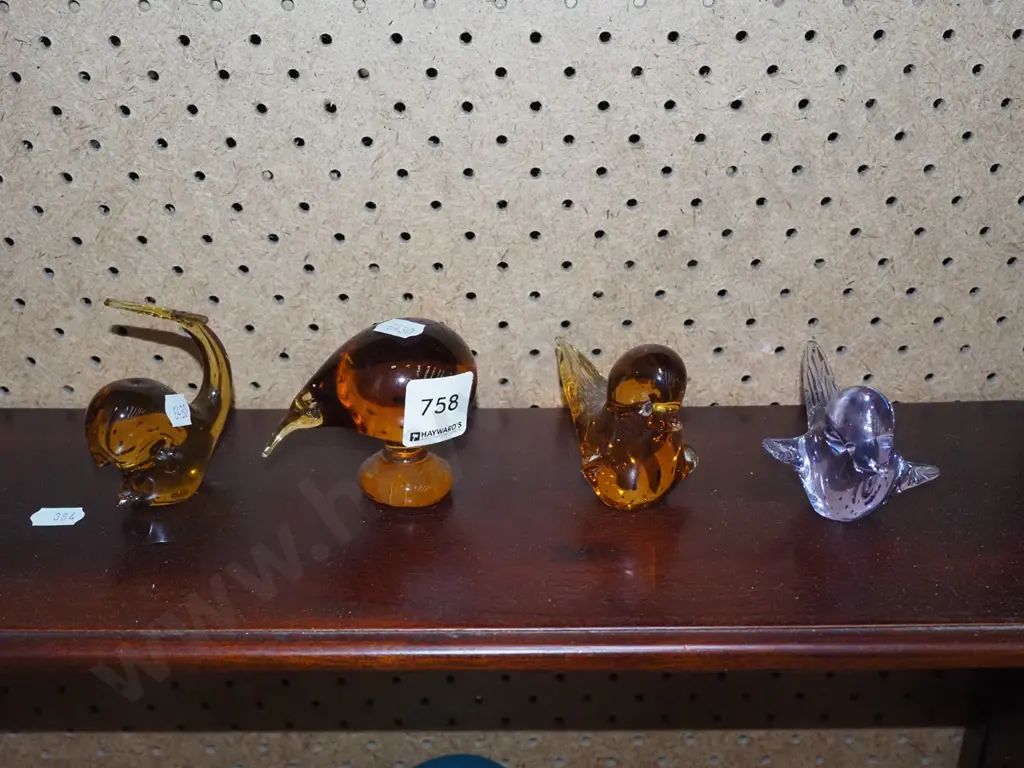 4x art glass figurines H70 Image 1++