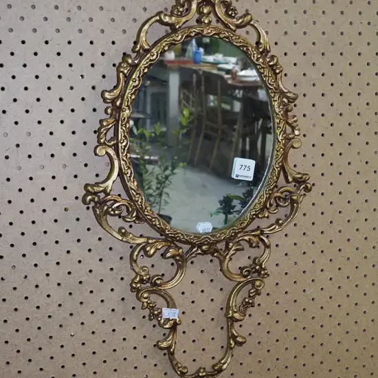 ornate gilt framed wall mirror H540