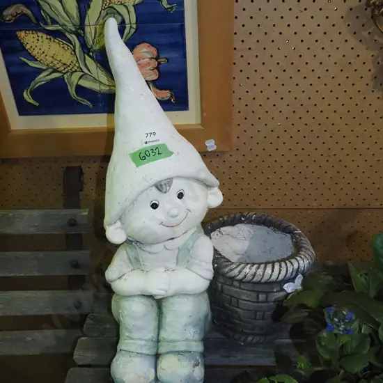 composite garden gnome planter H500