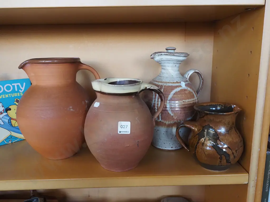 4x studio pottery jugs Image 1++