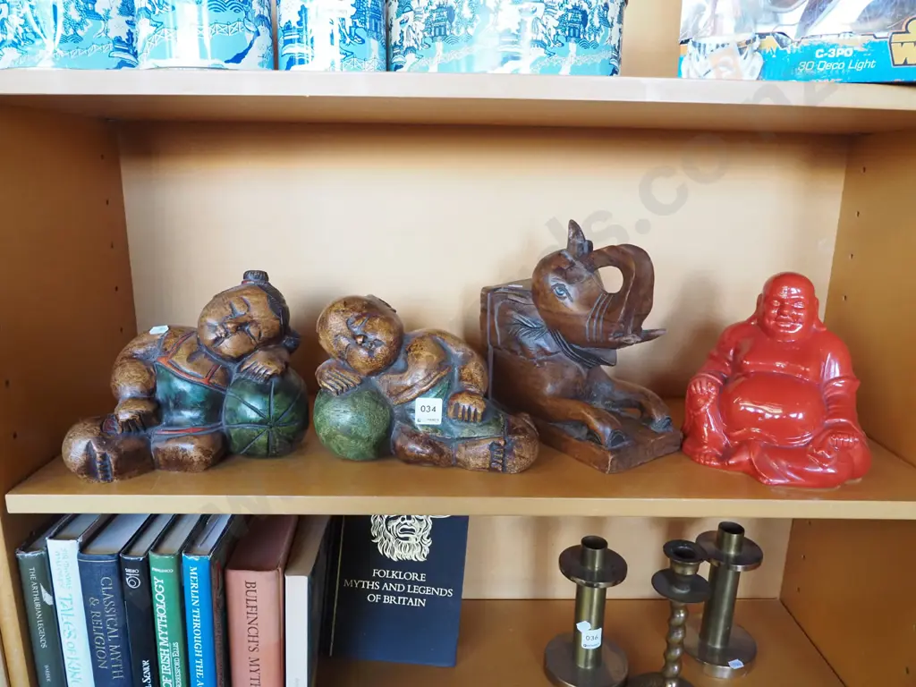 carved wooden figurines, bookends etc Image 1++