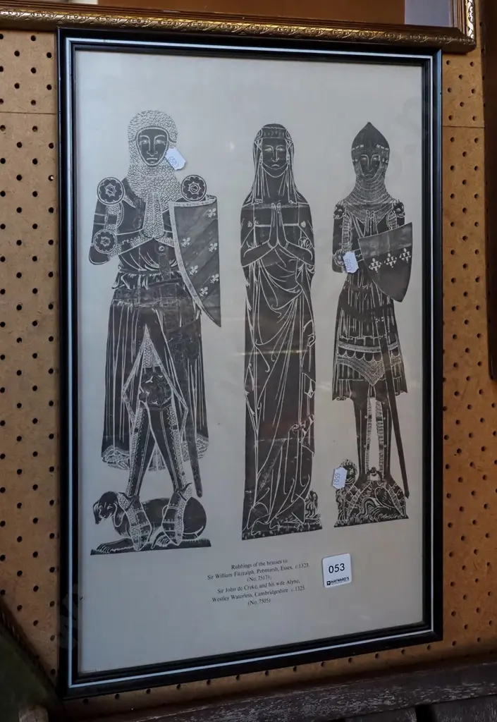 framed print - brass rubbings Image 1++