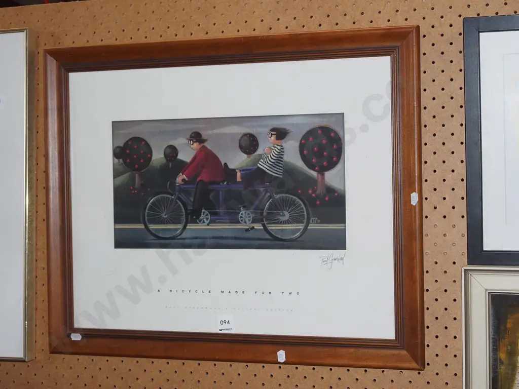 framed print - bicycle made for two Image 1++