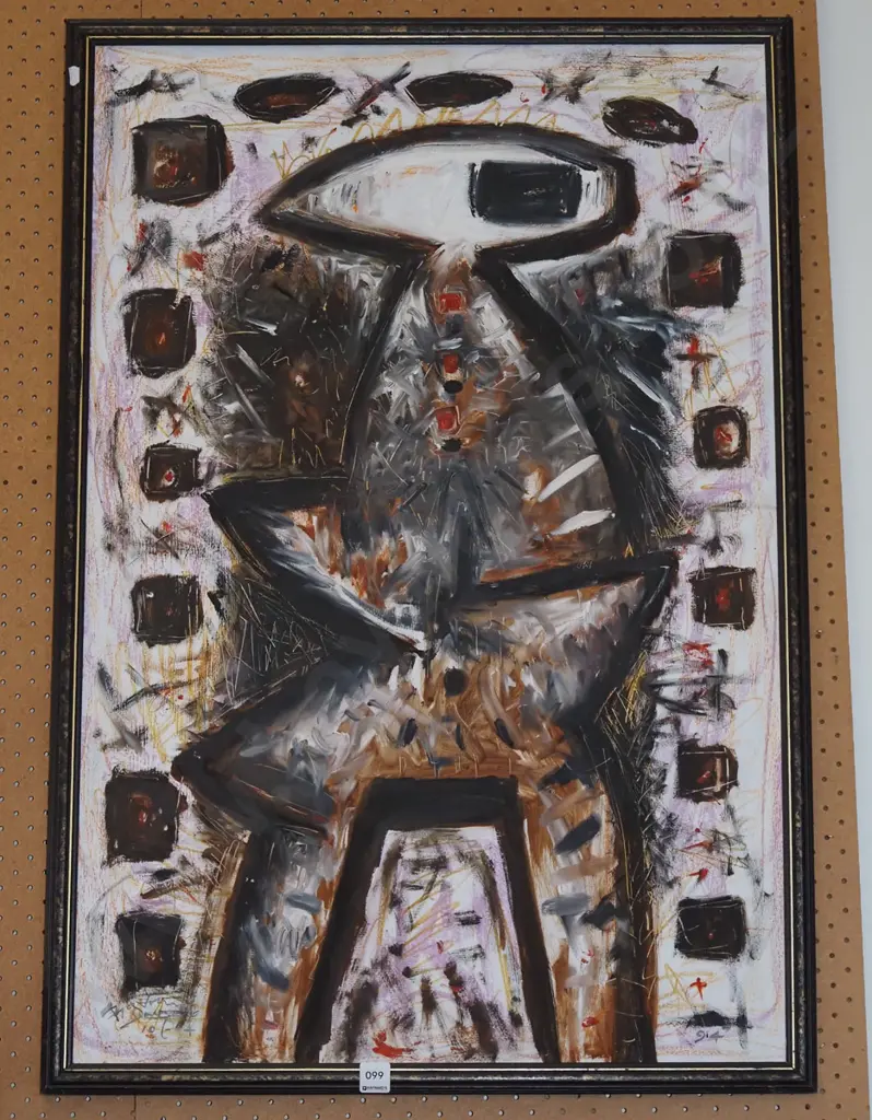 framed oil on board - abstract Image 1++
