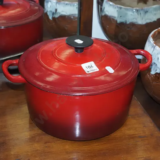 cast iron enamel lidded cassole