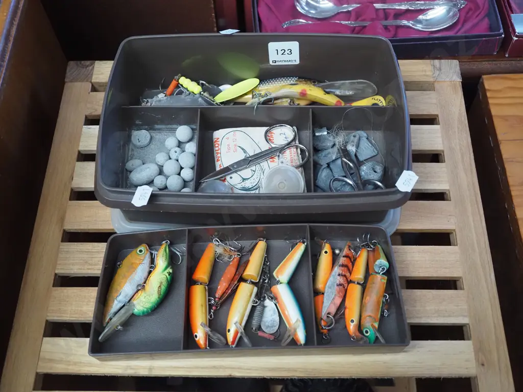 fishing tackle box and contents Image 1++