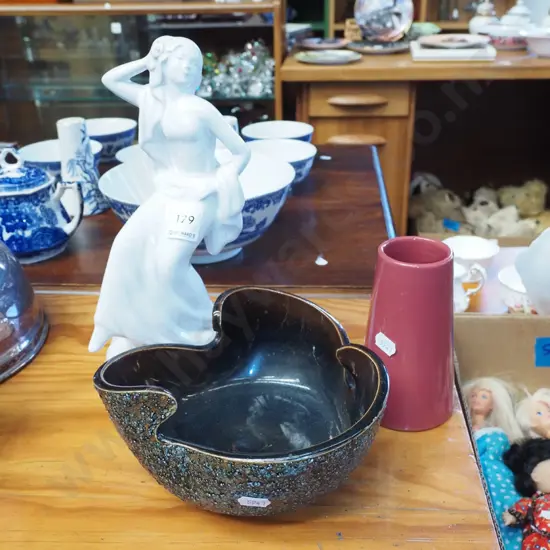 ikabana bowl, vase, female figurine H270