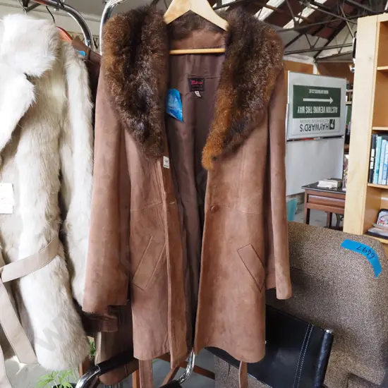 suede and fur lined ladies size 34 jacket