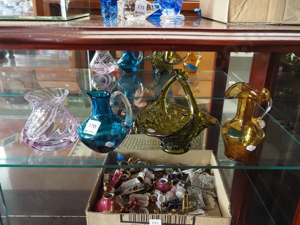 glass jugs, vase, basket Tallest H160 Image 1++