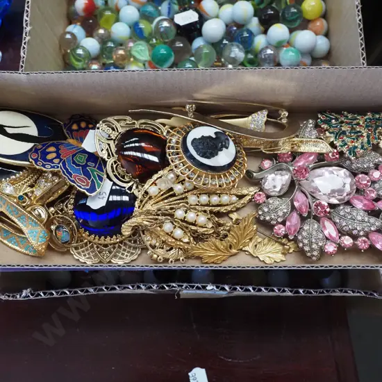 box of costume jewellery