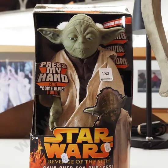 boxed Talking Yoda figurine - damage to box