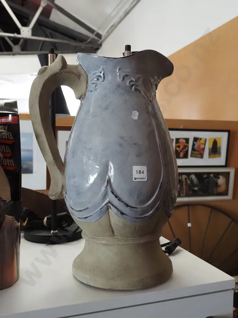 large studio pottery jug vase H400 Image 1++