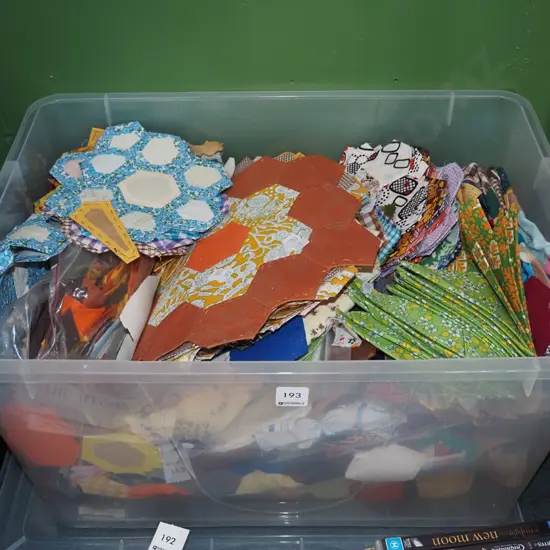 box; patchwork pieces