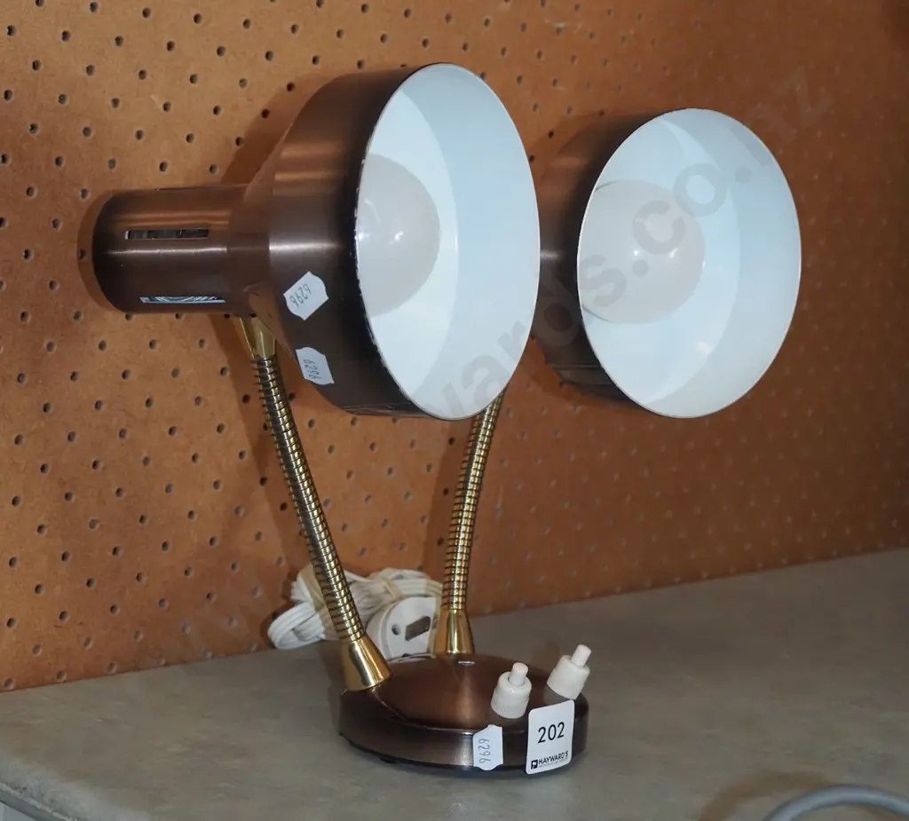 headboard mounted twin bulb light  Image 1++