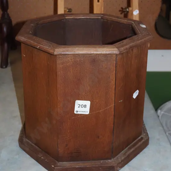 solid oak jardiniere H240