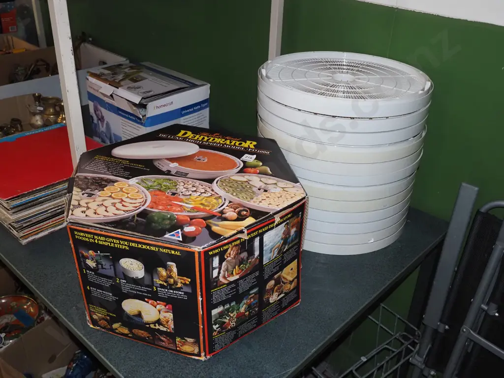 boxed Harvest Day dehydrator with 12 additional trays Image 1++