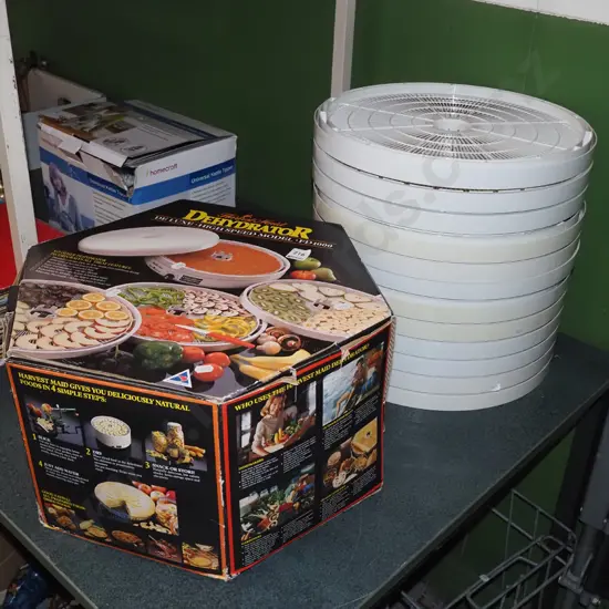 boxed Harvest Day dehydrator with 12 additional trays