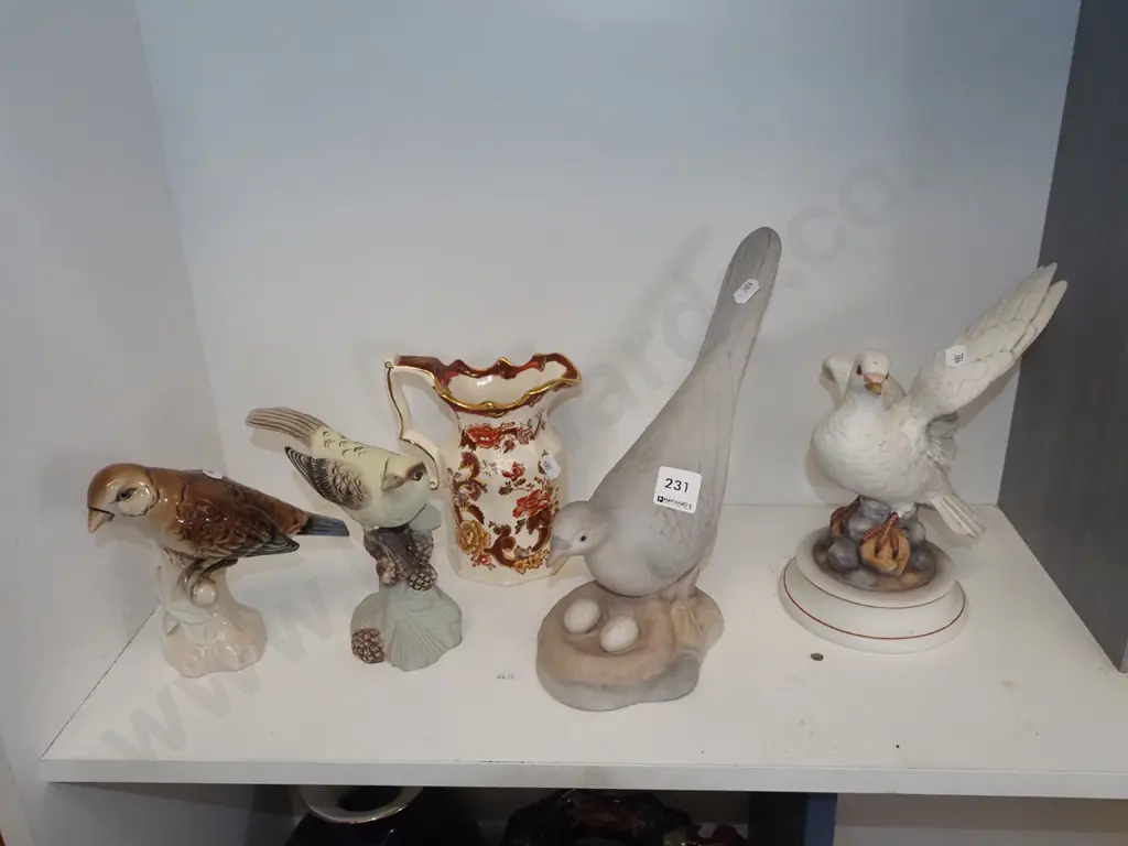 bird figurines, Masons jug Tallest H240 Image 1++