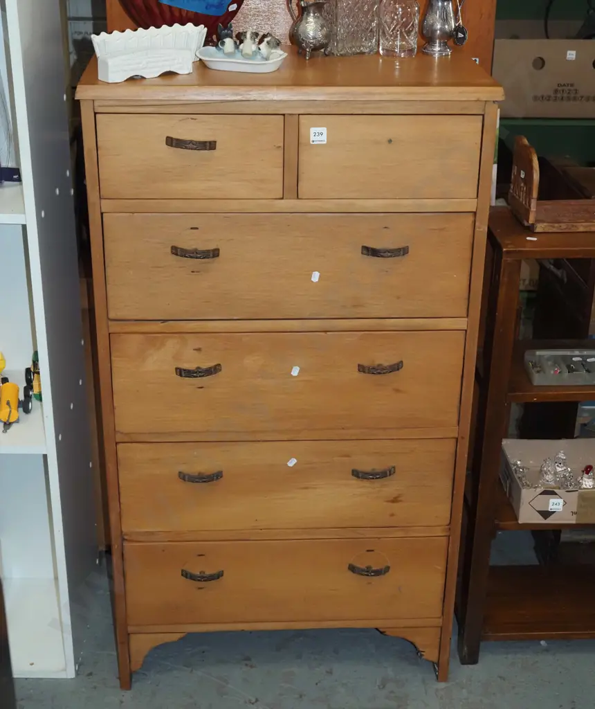 solid rimu tall boy - needs attention H1170 W650 D355 Image 1++