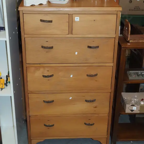 solid rimu tall boy - needs attention H1170 W650 D355