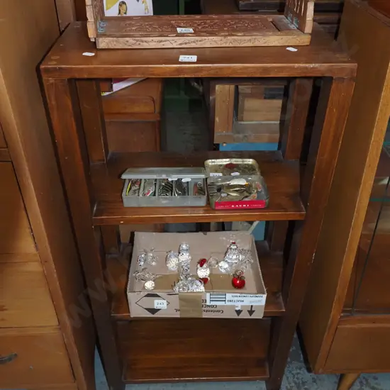 small wooden bookcase H890 W445 D230