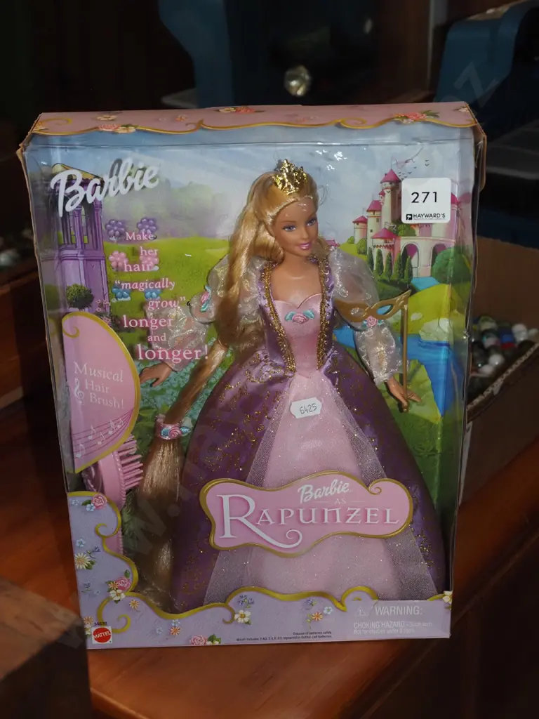 boxed Barbie as Rapunzel - damage to box Image 1++