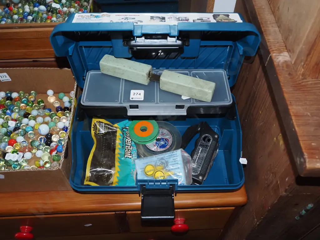 illuminated tackle box and contents Image 1++