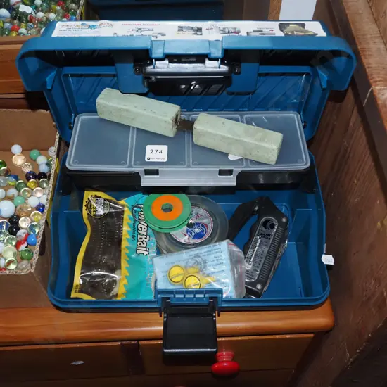 illuminated tackle box and contents