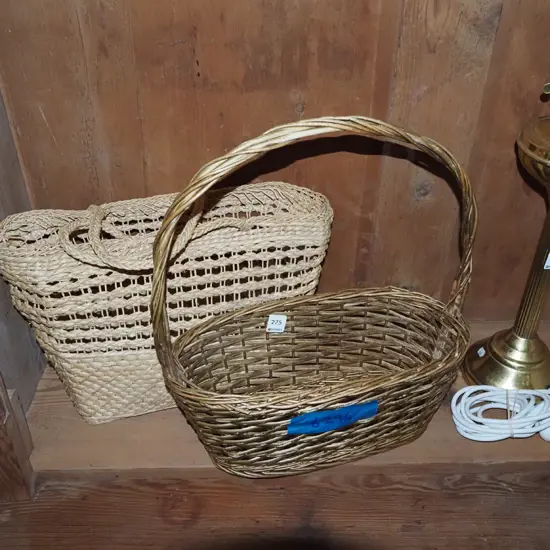 seagrass and cane basket