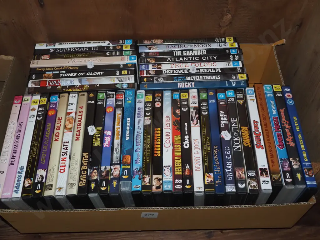 box of DVDs Image 1++