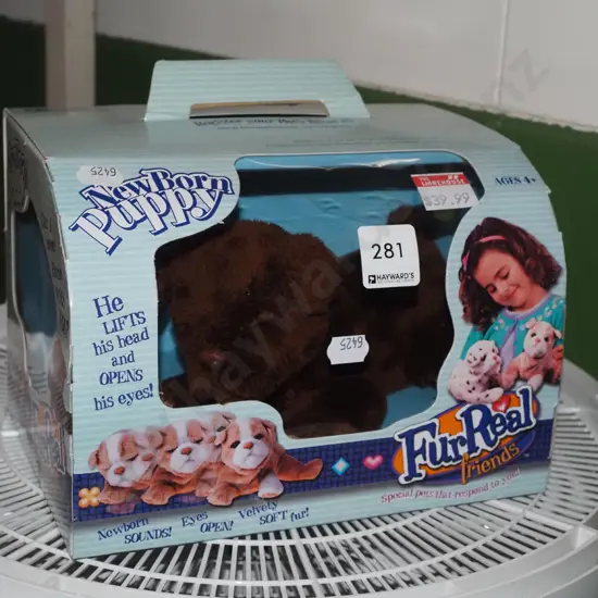 boxed as new FurReal Friends Newborn Puppy