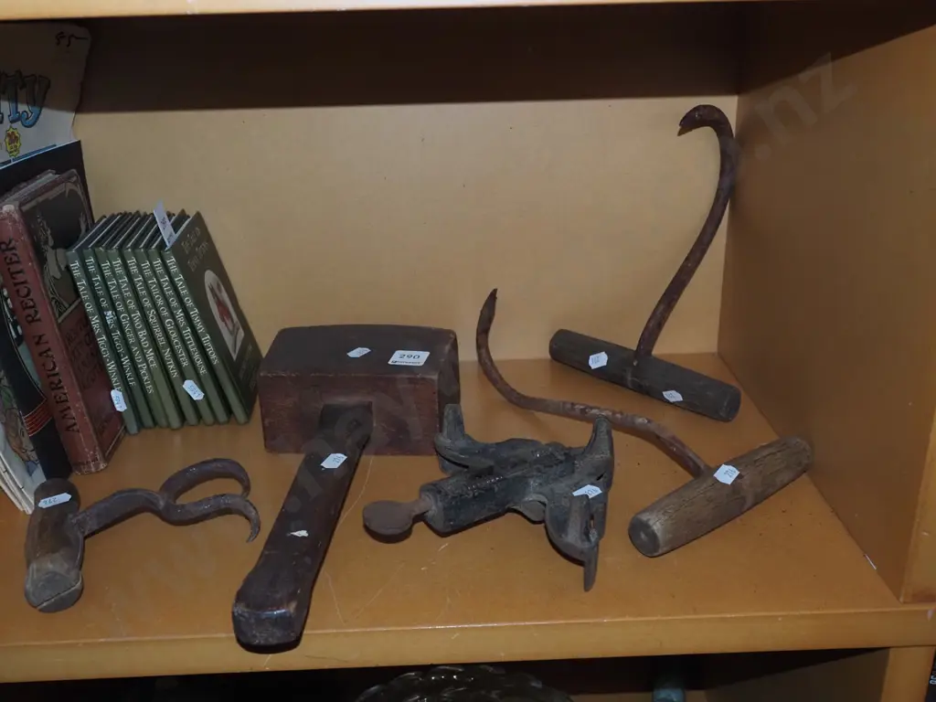 vintage tools, wooden mallet, bale hooks etc Image 1++