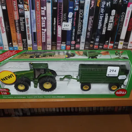 boxed die-cast model tractor and trailer